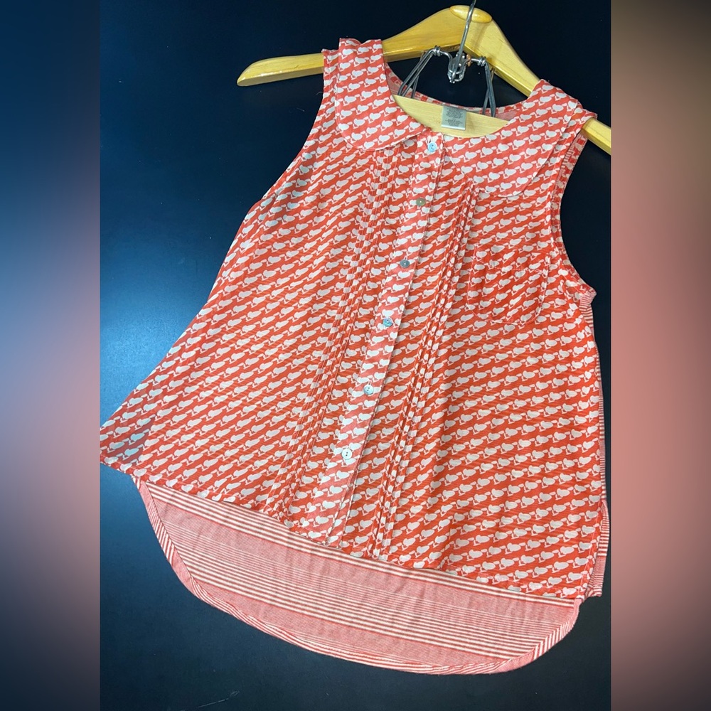 Free People Y2K Dual Printed Button Down Collared Top Size XS